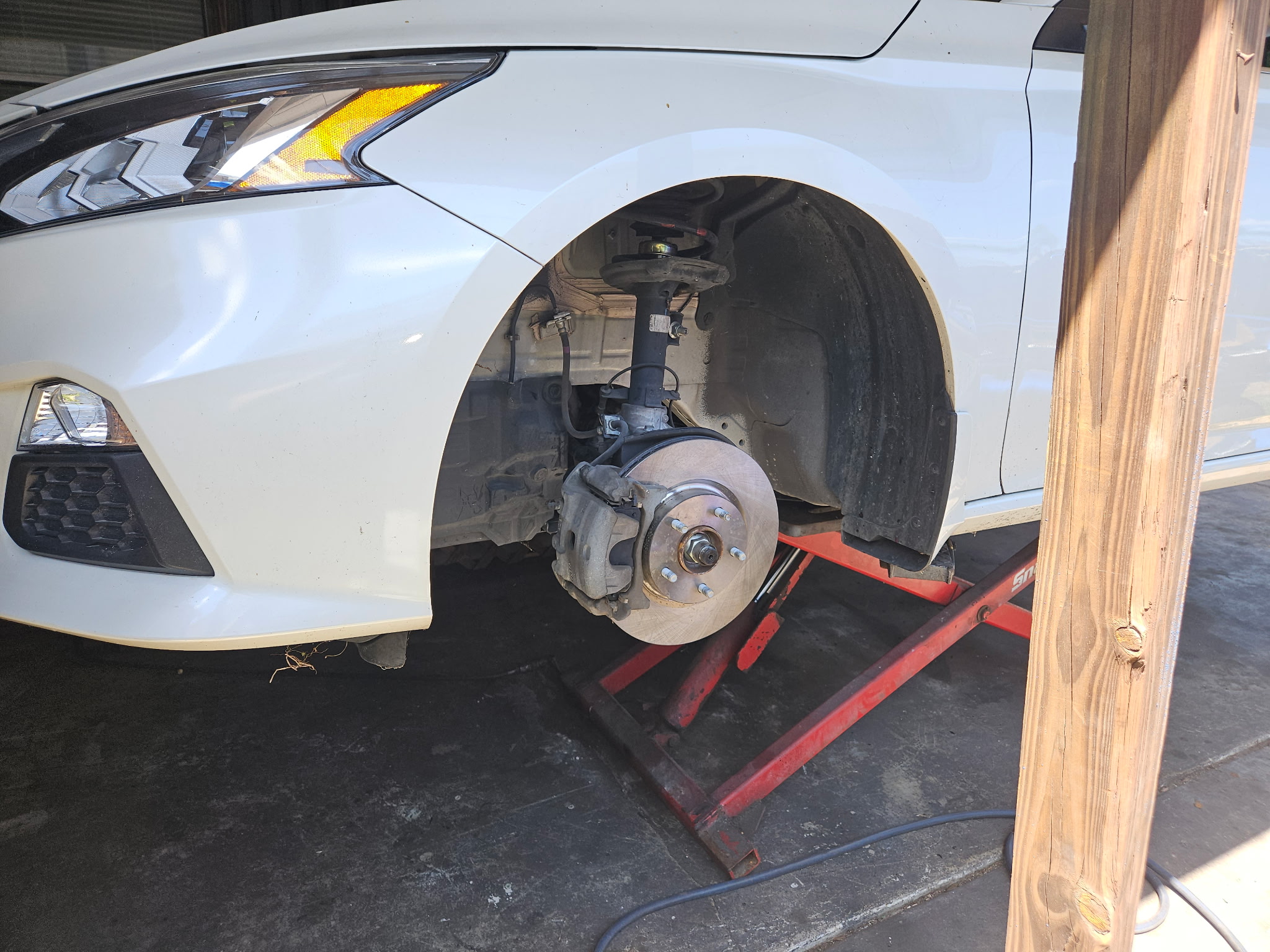 Rear brake service